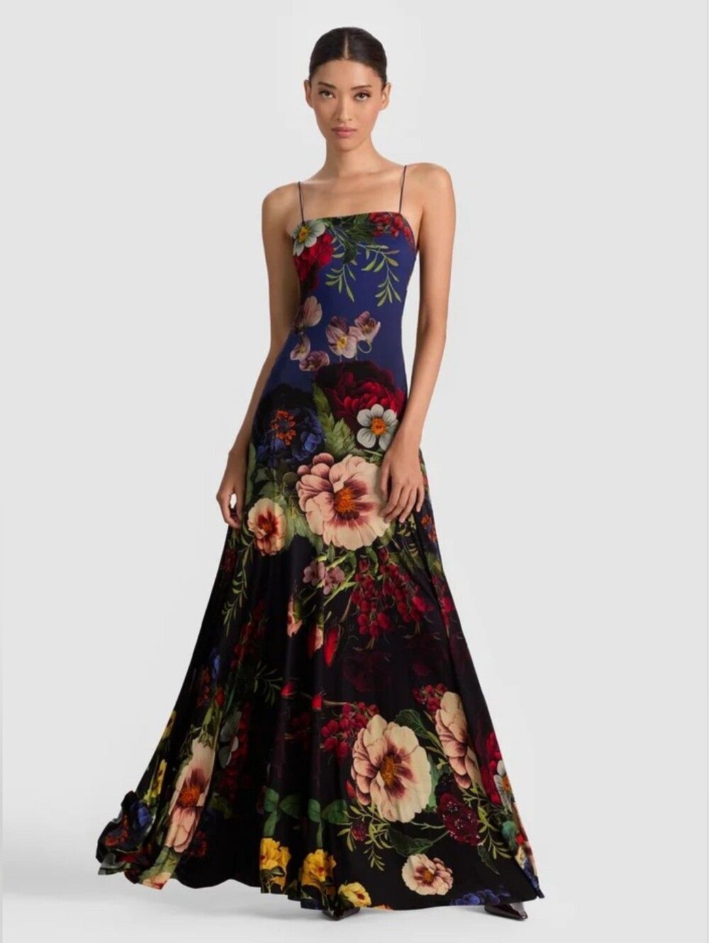 Alice + Olivia Augusta Maxi Dress in Magic Garden Gardient